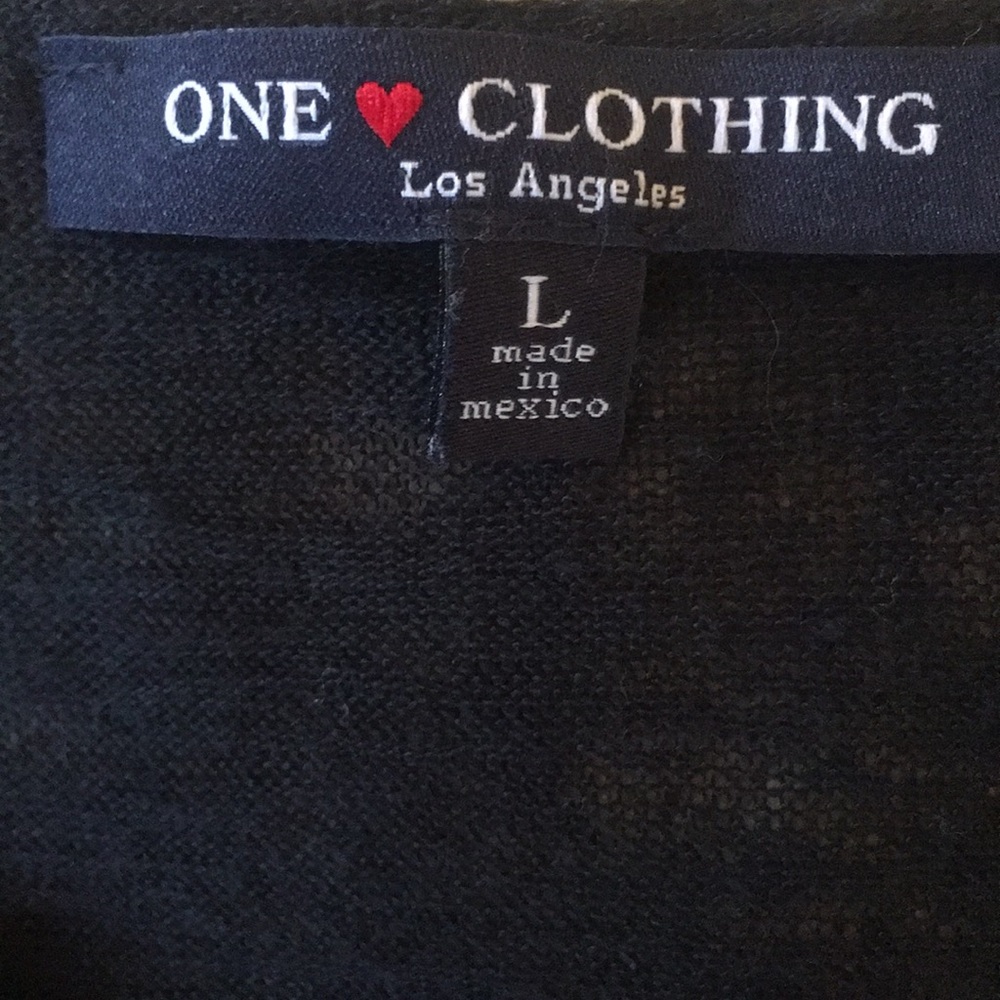 One Clothing Los Angeles Sheer V-Neck Top - Picture 11 of 12